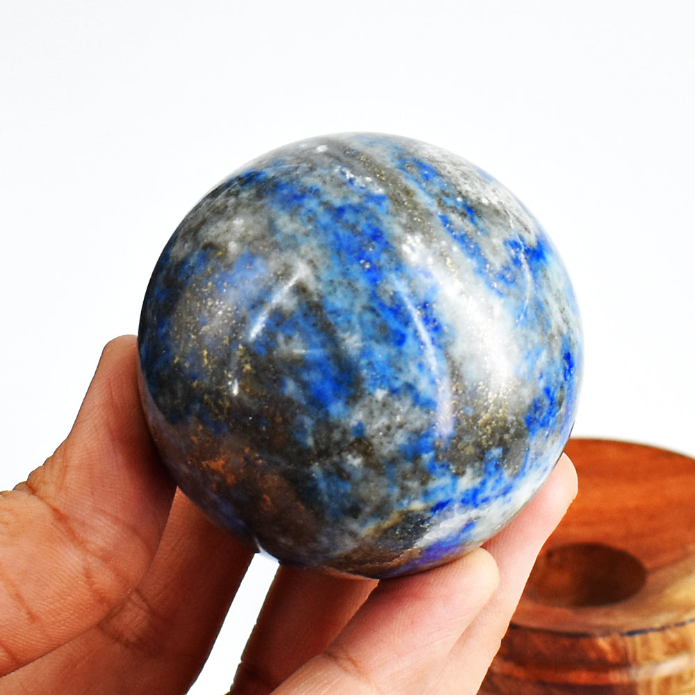 Amazing  1147.00 Carats Genuine Blue Lapis Lazuli Hand Carved Crystal Healing Gemstone Sphere