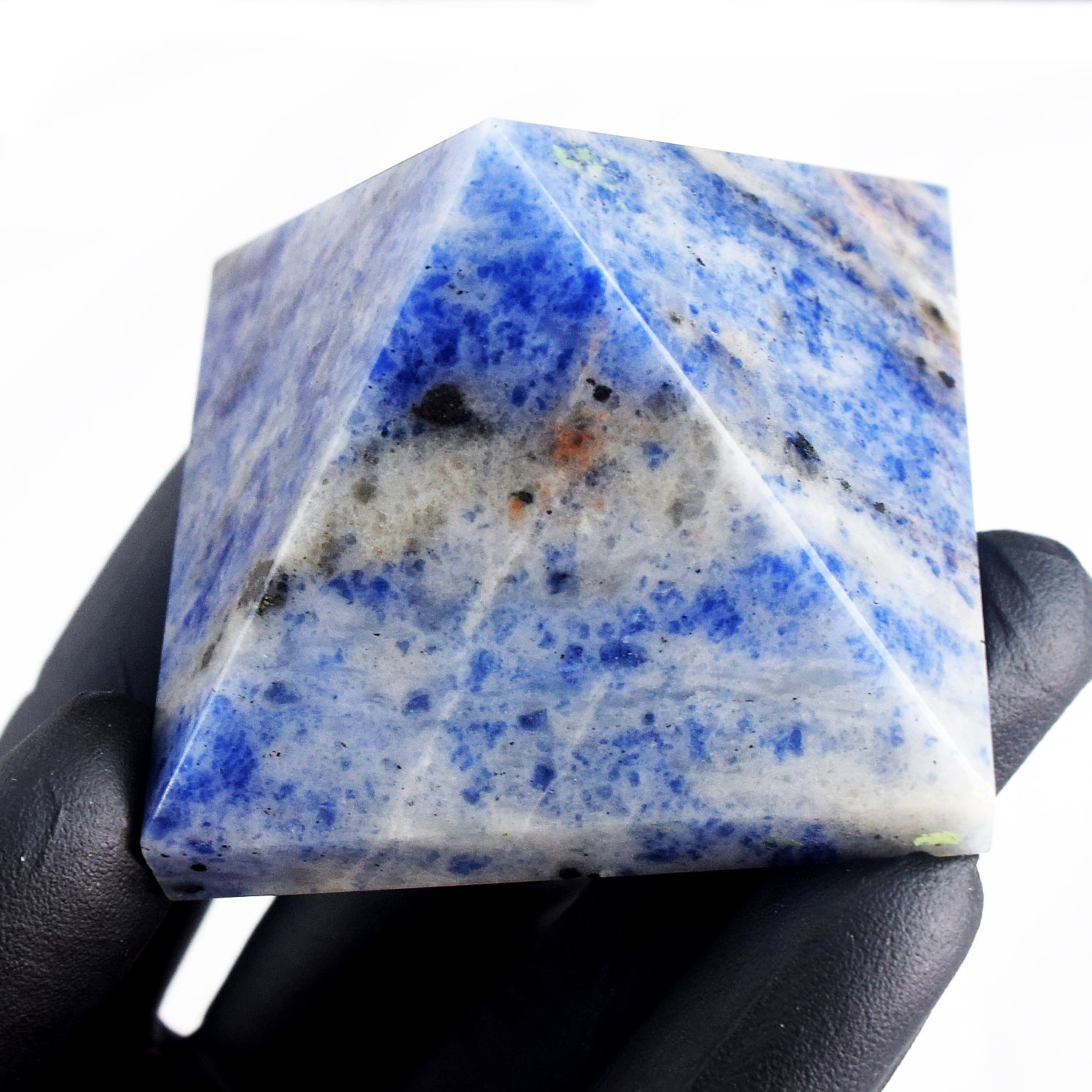 Natural 636.00 Cts Genuine Sodalite Crystal Specimen Healing Divine Pyramid