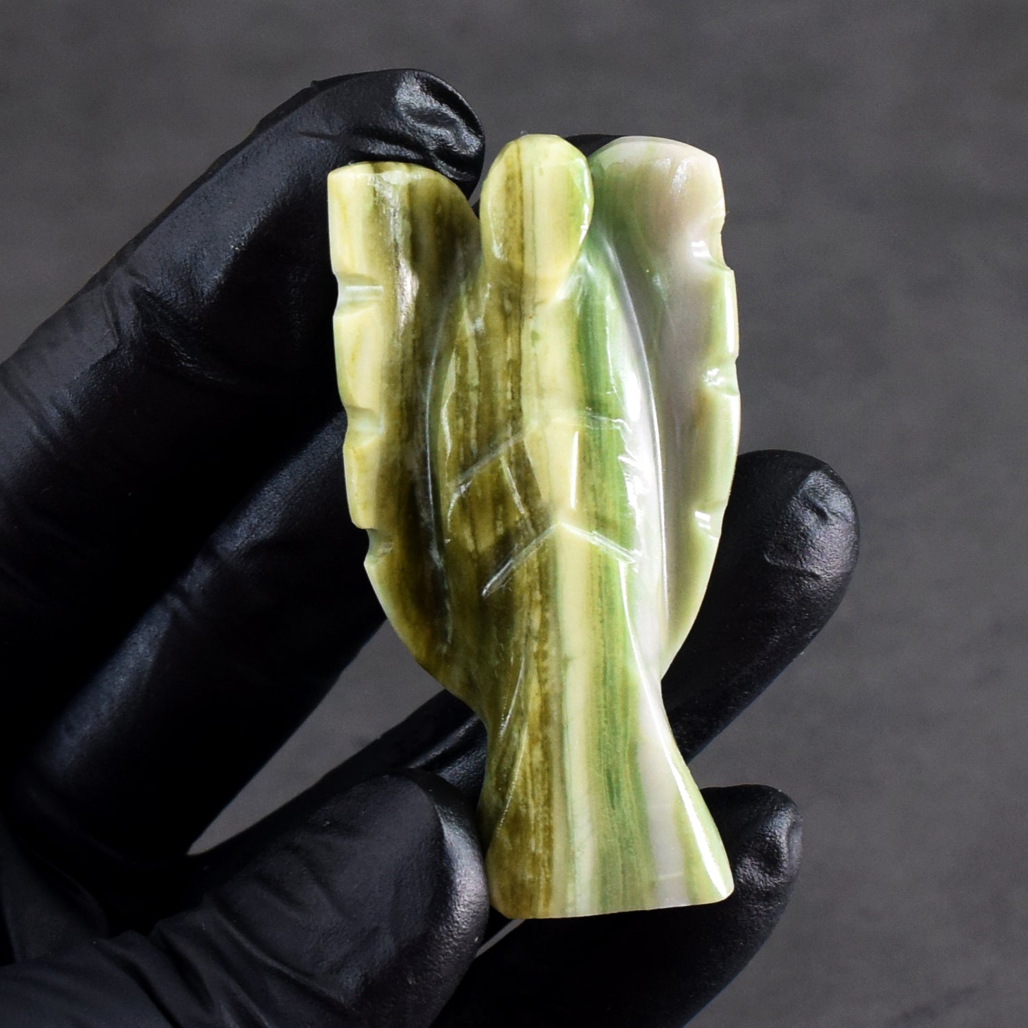 Attractive 129.00 Cts Genuine Serpentine Healing Premium Divine Crystal Angel