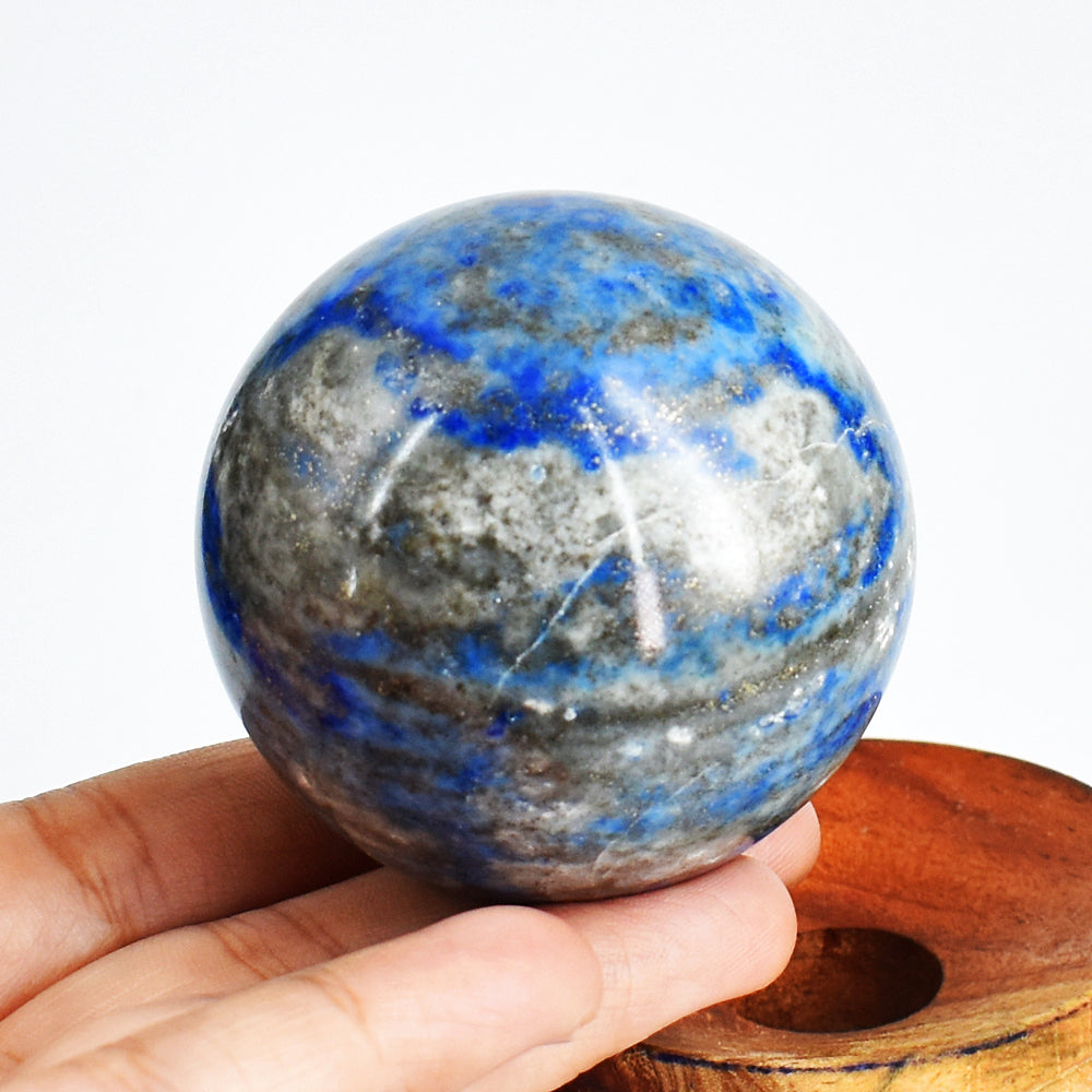 Amazing  1147.00 Carats Genuine Blue Lapis Lazuli Hand Carved Crystal Healing Gemstone Sphere