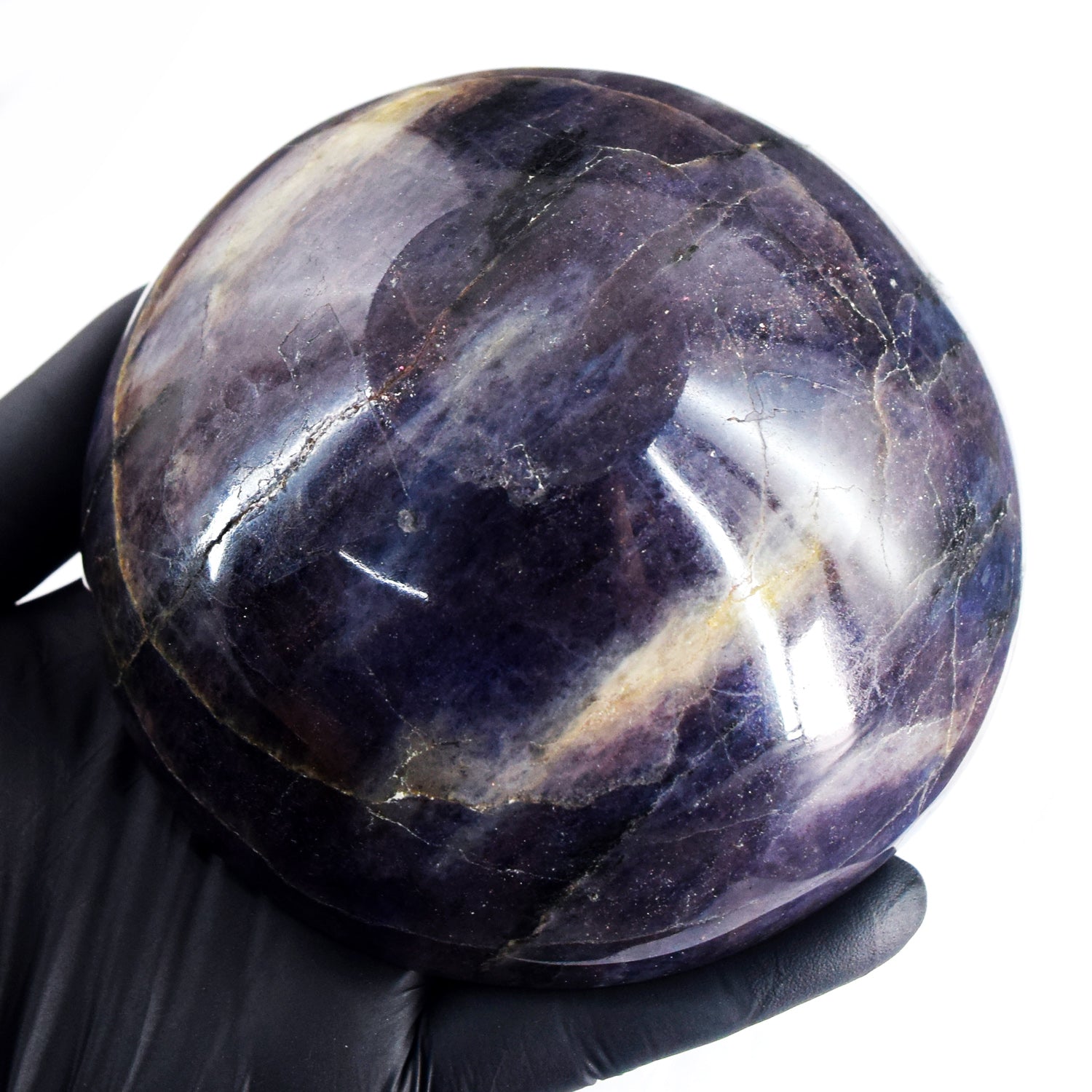 Unbelievable 1315.00 Carats Genuine Iolite Hand Carved Crystal Gemstone Carving Big Bowl