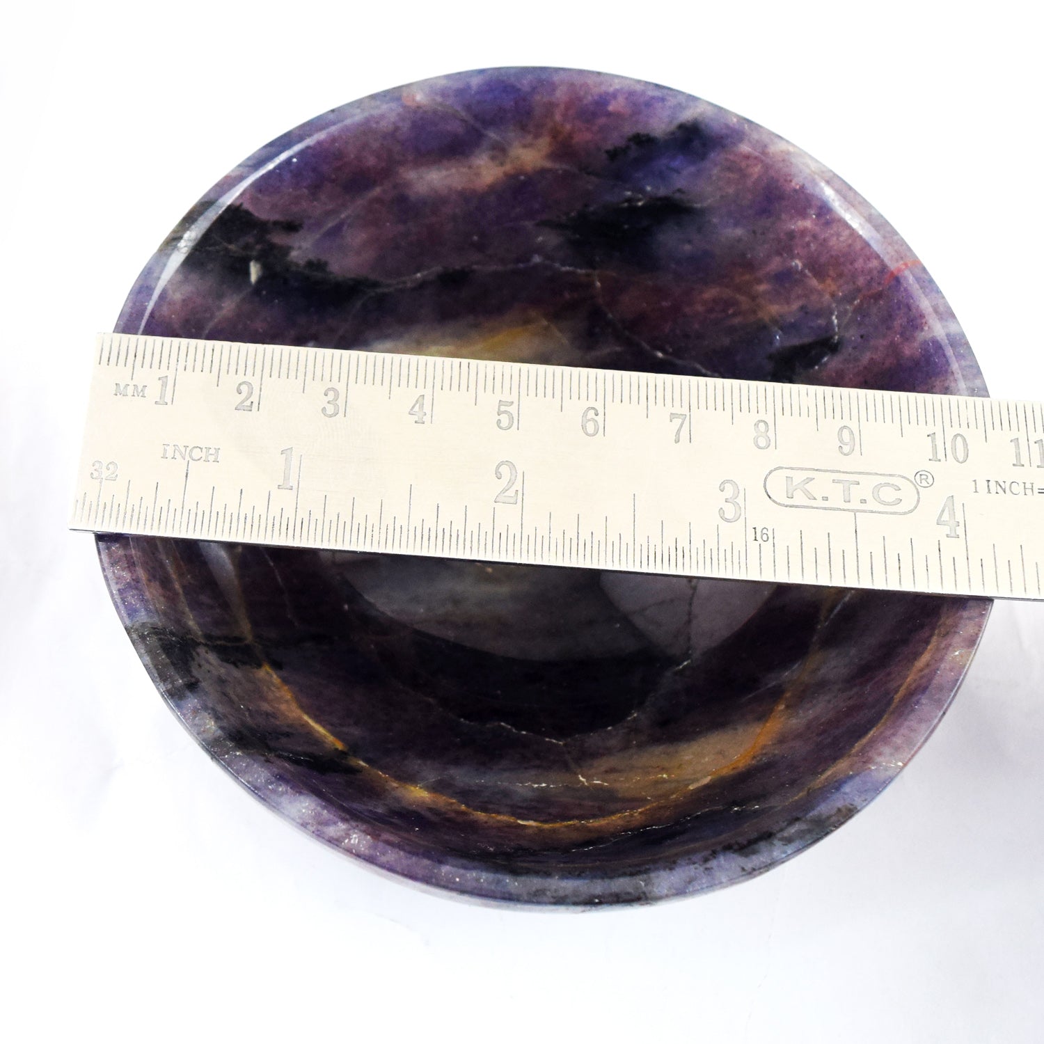 Unbelievable 1315.00 Carats Genuine Iolite Hand Carved Crystal Gemstone Carving Big Bowl