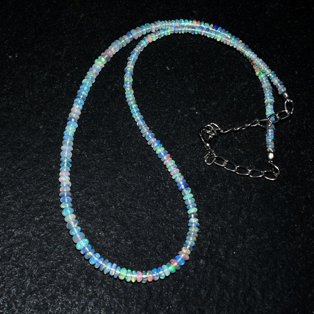 Mega Sale - 100% Exclusive 36.00 Cts Genuine Ethiopian Opal Beads Necklace