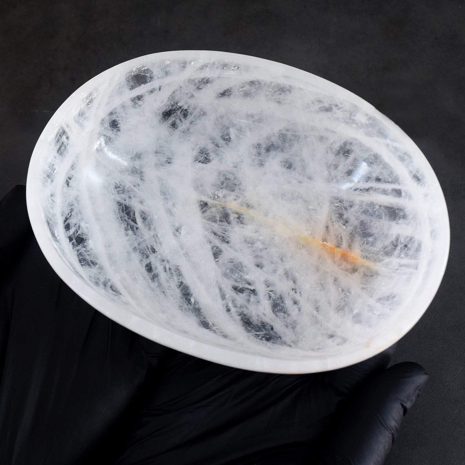 Perfect 1540.00 Carats Genuine White Quartz Hand Carved Crystal Gemstone Carving Big Bowl