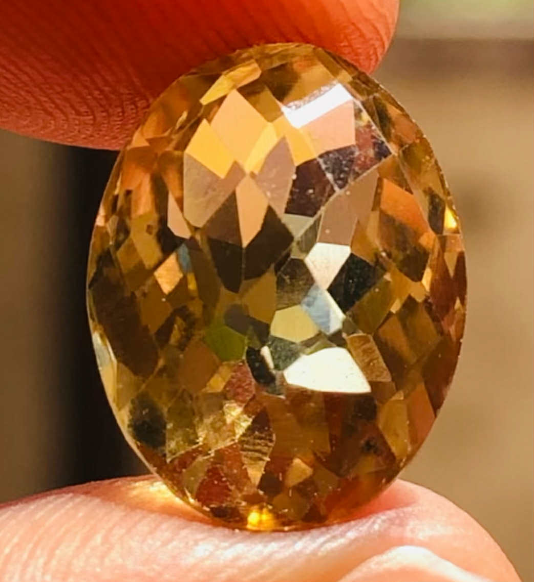 Gorgeous 8.00 Cts Genuine Citrine Faceted Loose Gemstone