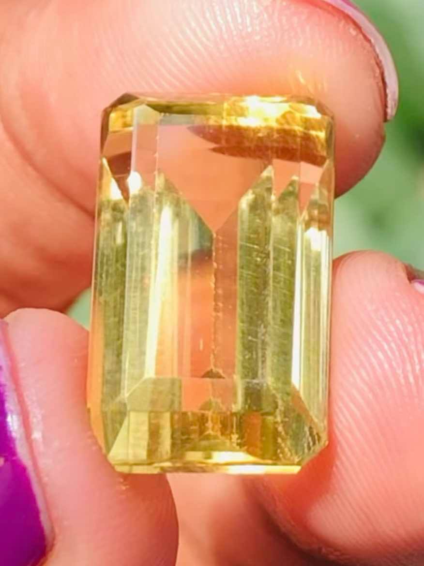 Untreated 9.00 Cts Genuine Citrine Faceted Loose Gemstone