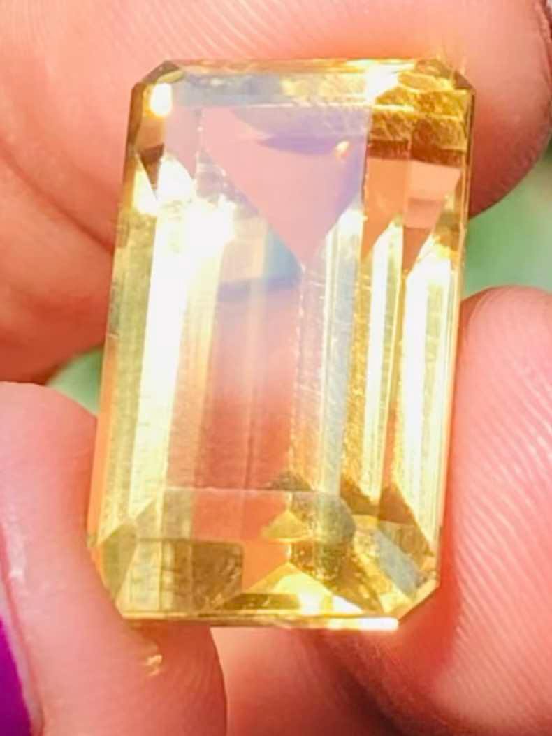 Untreated 9.00 Cts Genuine Citrine Faceted Loose Gemstone