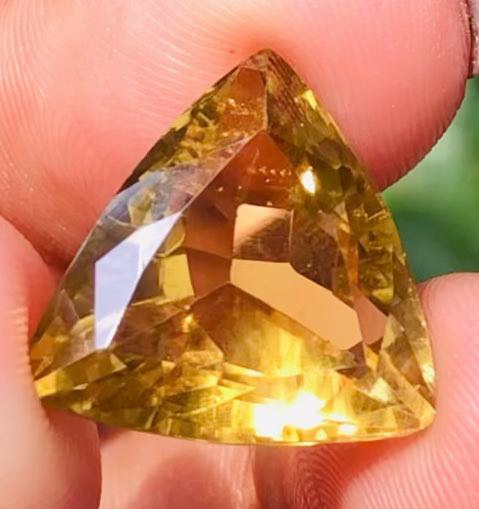 Stunning 11.00 Cts Genuine Citrine Faceted Loose Gemstone