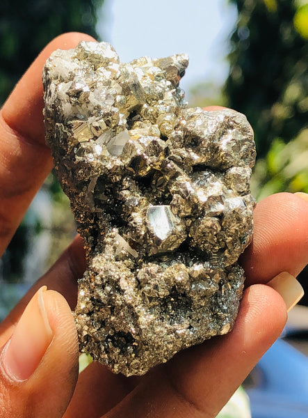 Fabulous 572.00 Cts Genuine Peru Pyrite Healing Crystal Specimen Gemstone Cluster