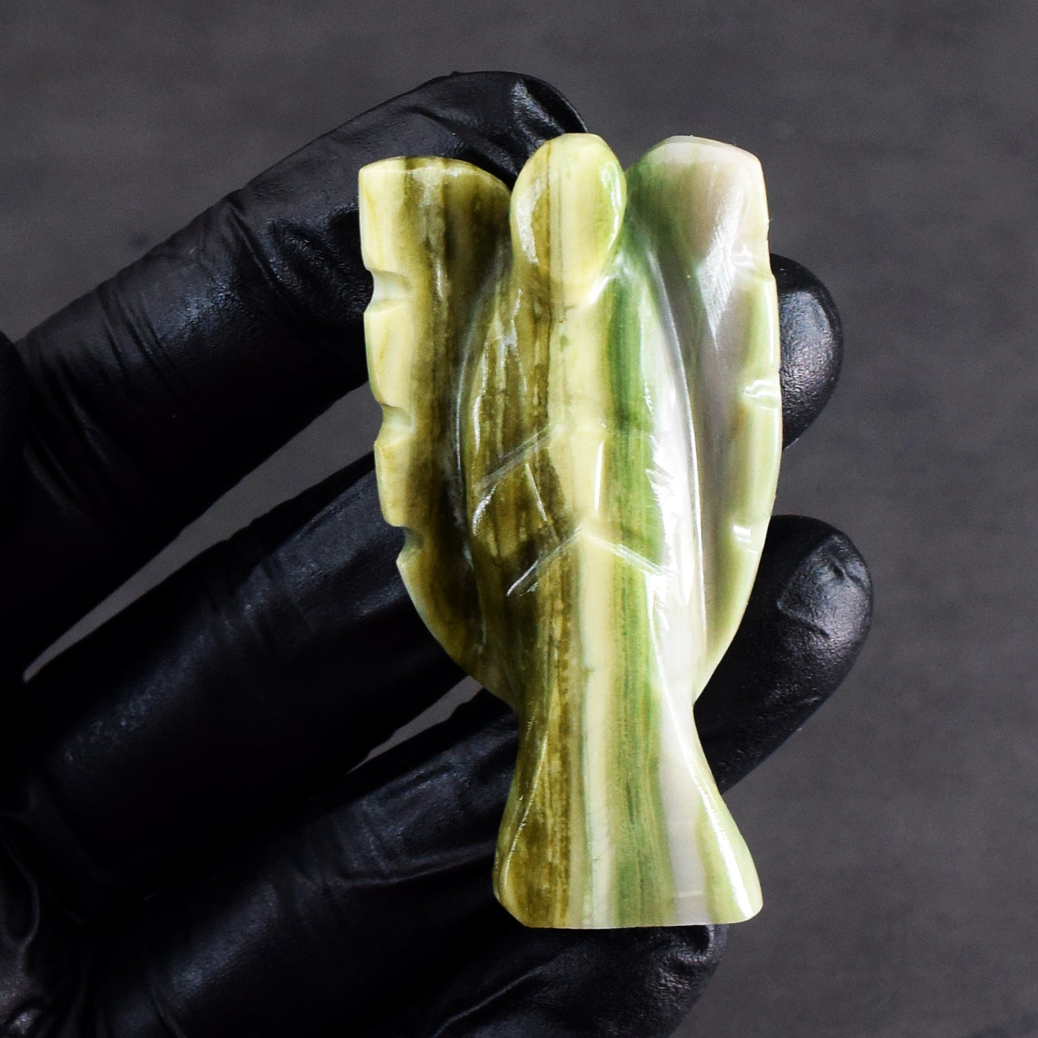 Attractive 129.00 Cts Genuine Serpentine Healing Premium Divine Crystal Angel
