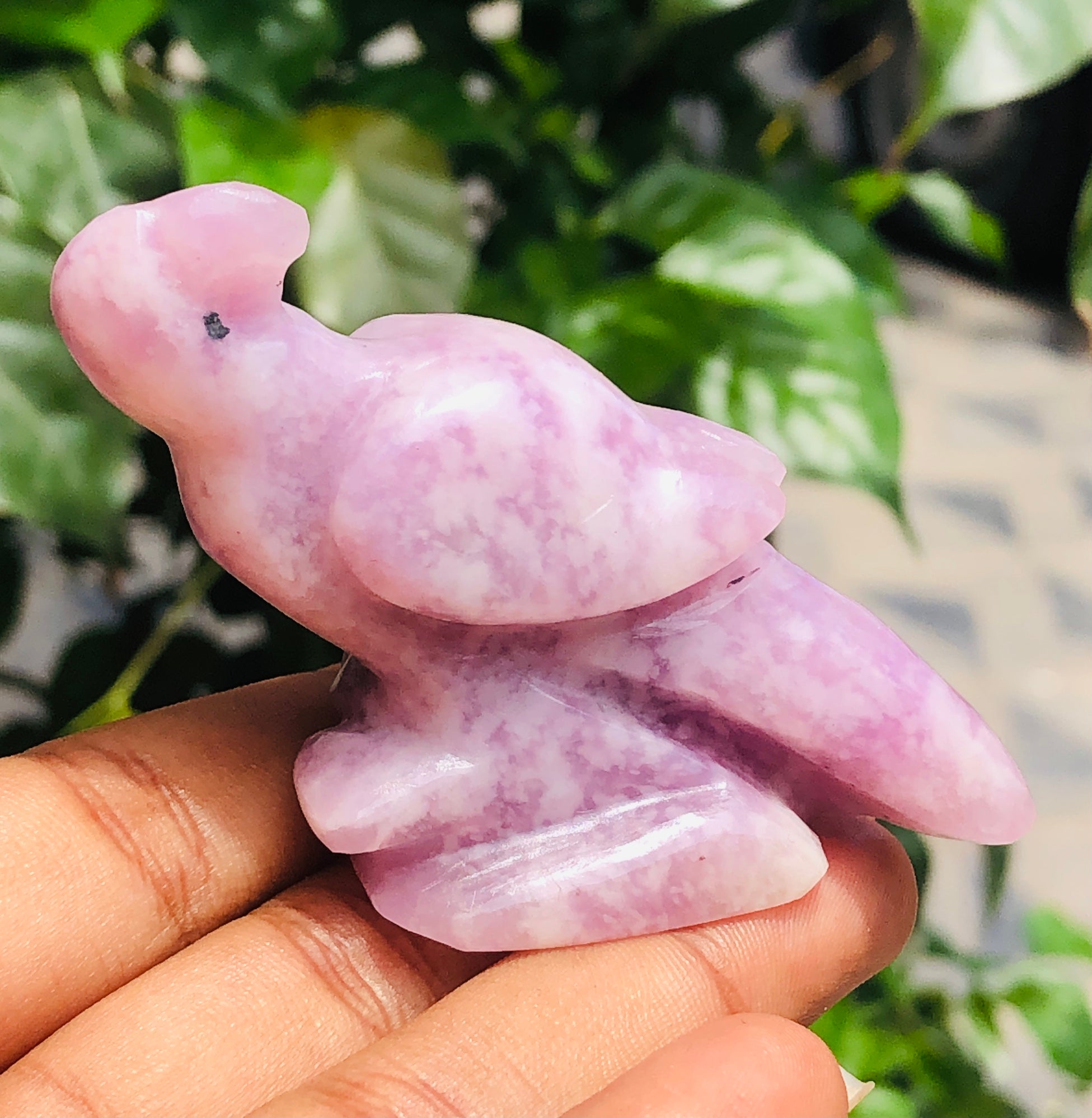Natural 269.00 Cts Genuine Lepidolite Crystal Gemstone Hand Carved Bird 2026  Collection
