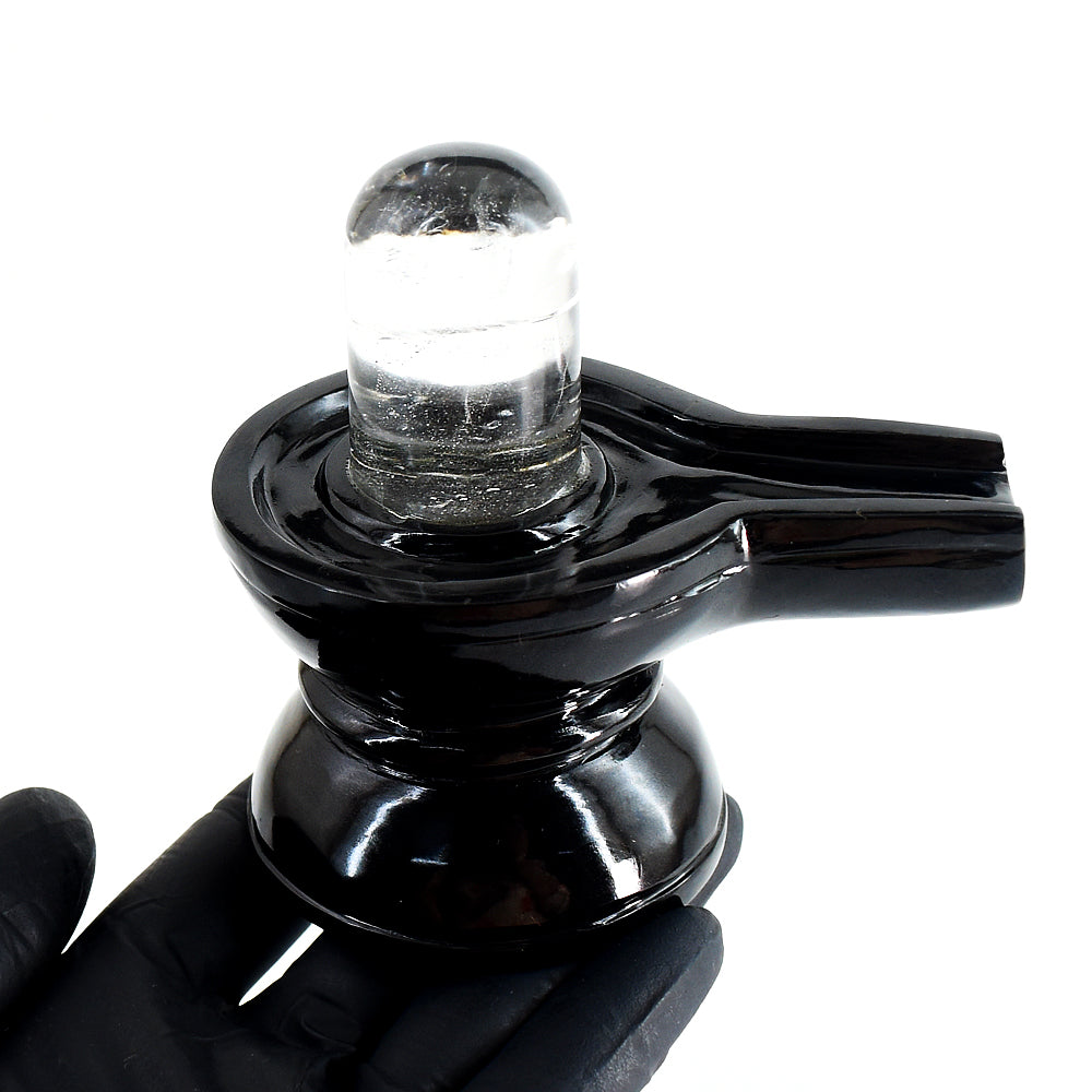 Natural 1932.00 Cts Genuine Spinel & White Quartz Hand Carved Premium Shivling Crystal