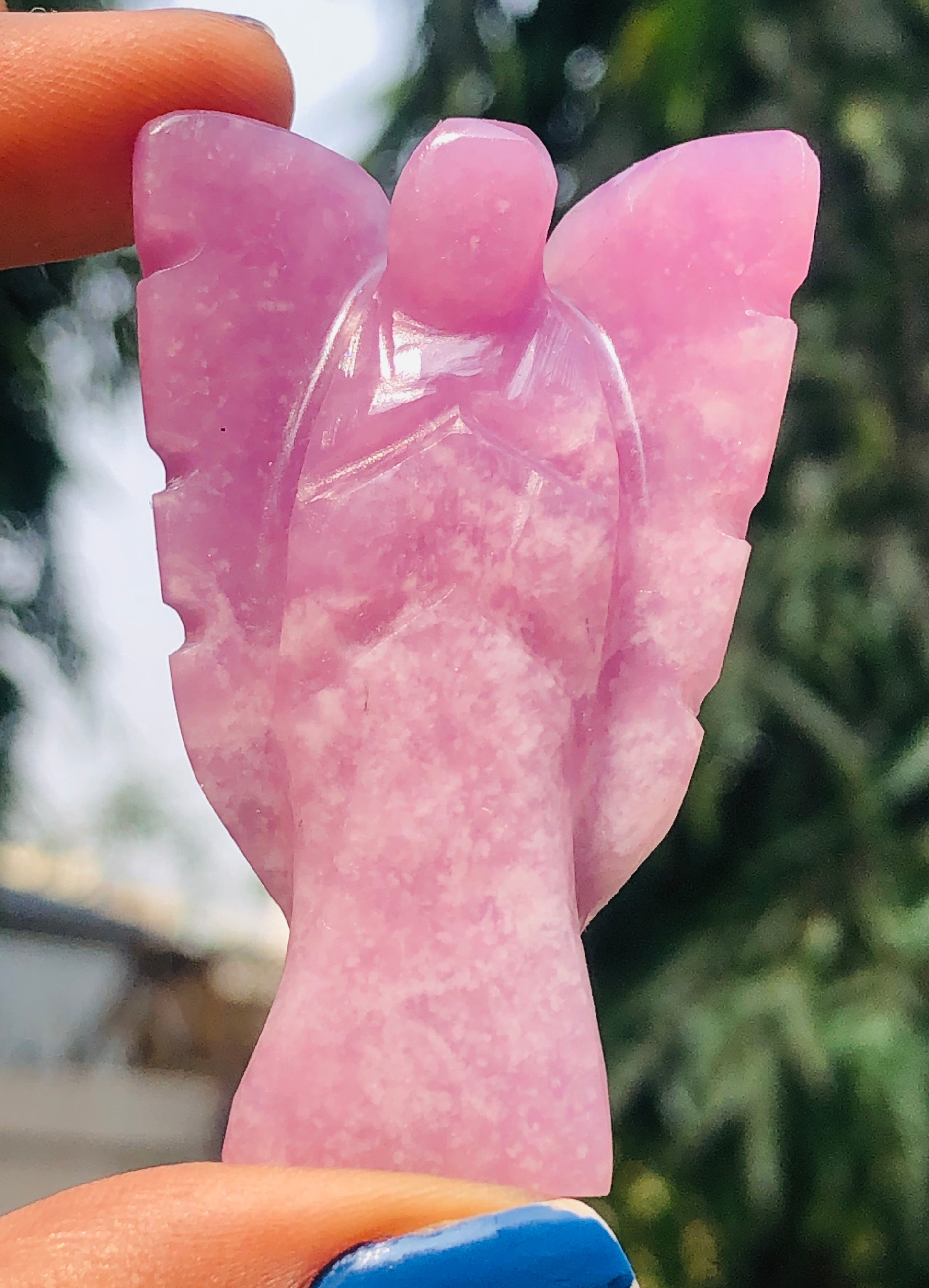 Attractive 139.00 Cts Genuine Lepidolite Healing Premium Divine Crystal Angel