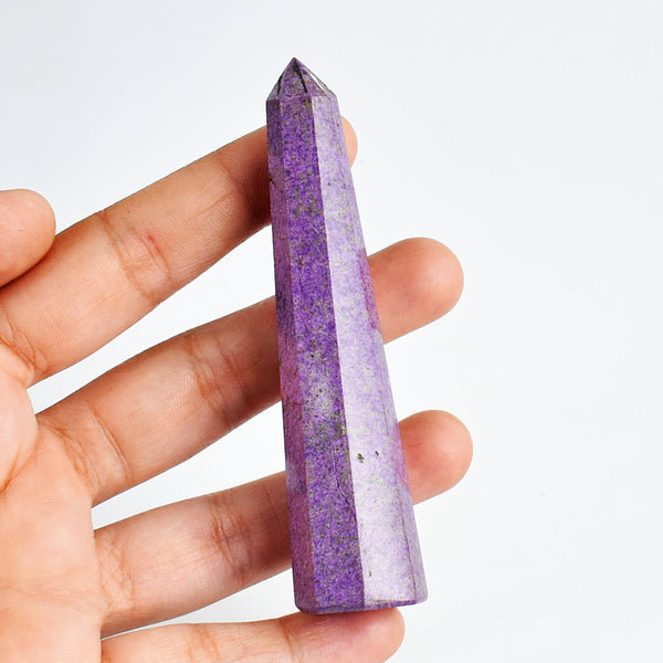 Beautiful  223.00 Carats  Genuine Stichtite Hand  Carved Crystal Healing Gemstone  Point