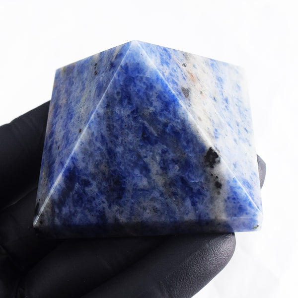 Natural 636.00 Cts Genuine Sodalite Crystal Specimen Healing Divine Pyramid