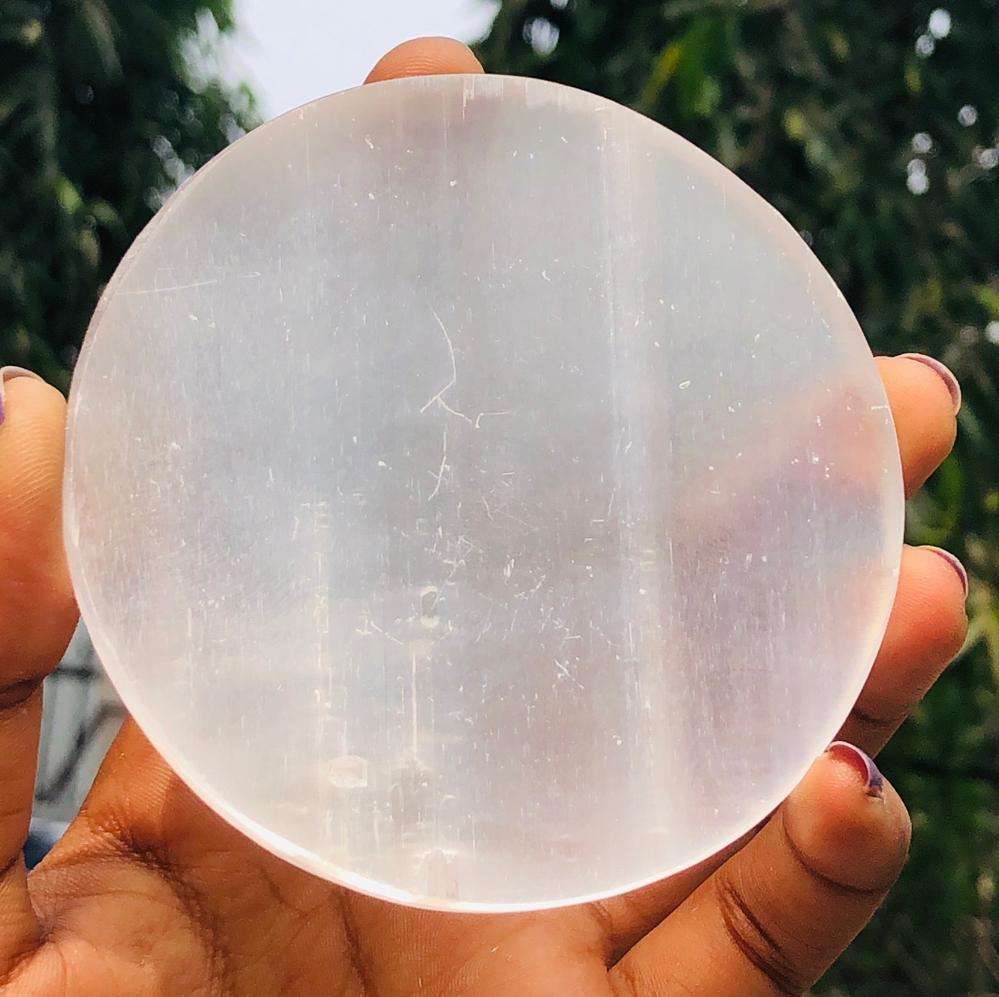 Charming 464.00 Cts Genuine Selenite Healing Crystal Gemstone Premium Plate