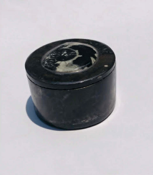 Morbid 2265.00 Cts Genuine Orthoceras Crystal Specimen Round Shape Box