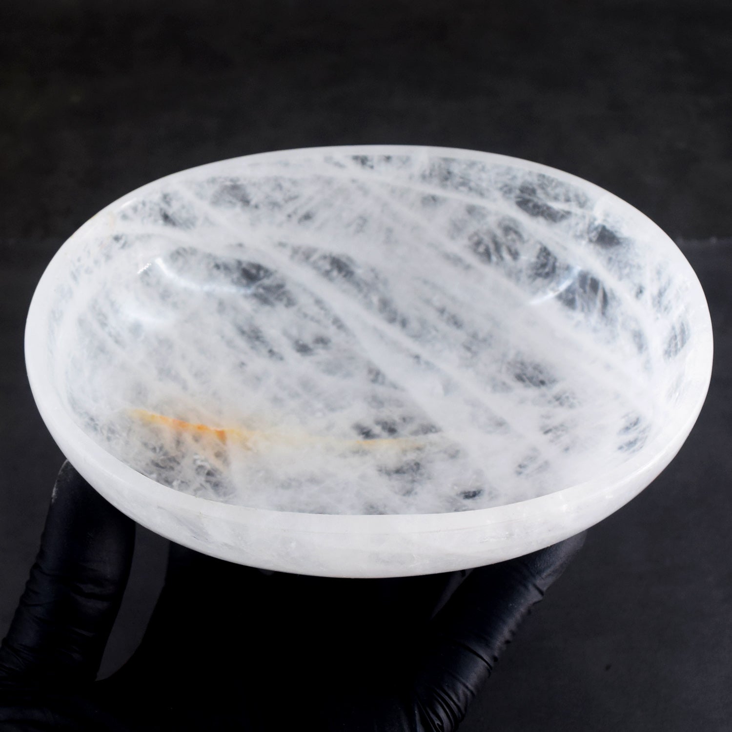 Perfect 1540.00 Carats Genuine White Quartz Hand Carved Crystal Gemstone Carving Big Bowl