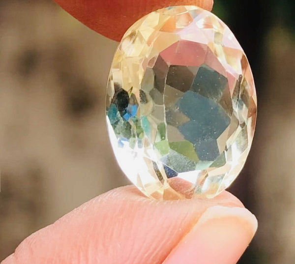 Exclusive 7.00 Cts Genuine Citrine Faceted Loose Gemstone