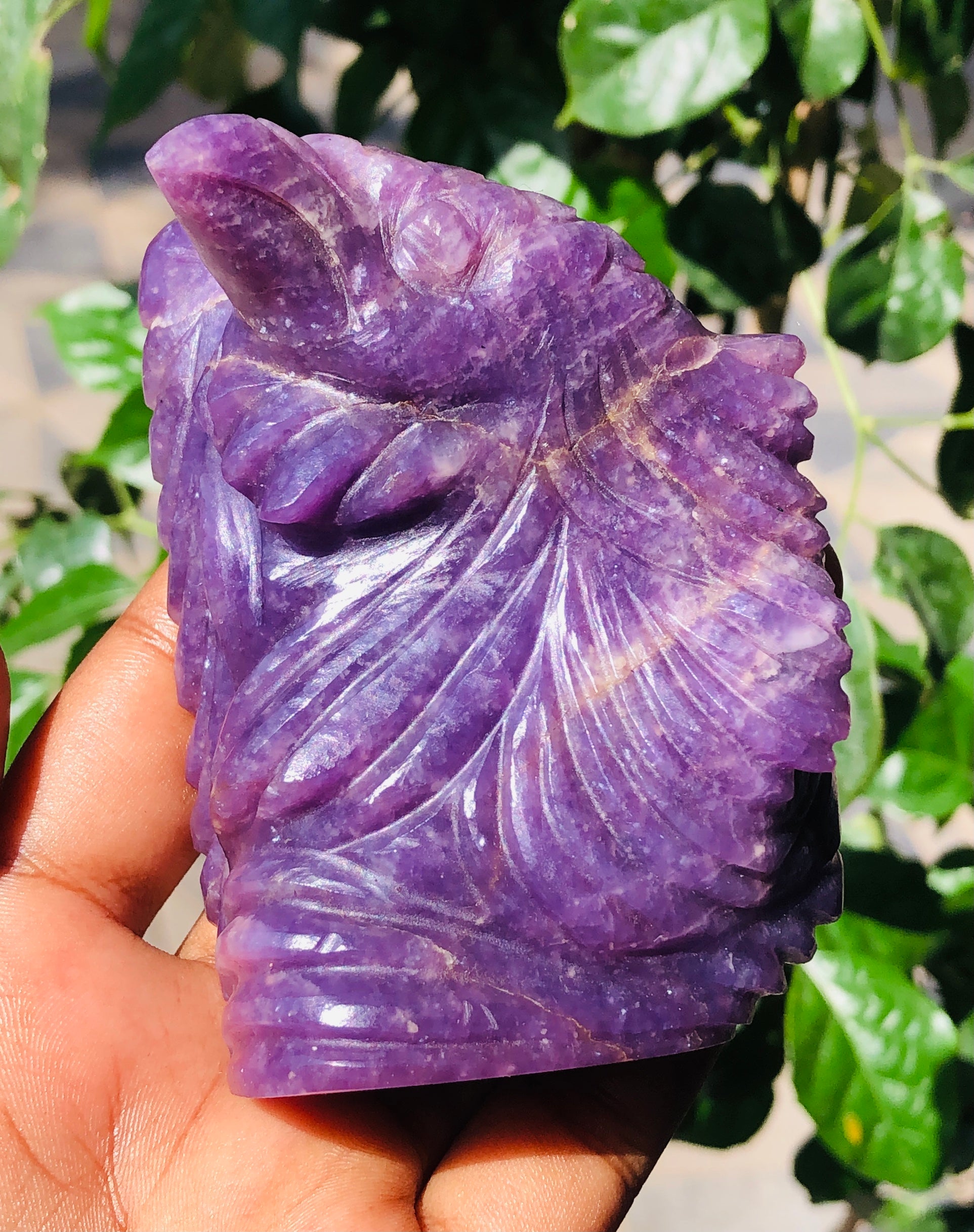 Genuine 1429.00 Carats Lepidolite Hand Carved Eagle 2026  Collection