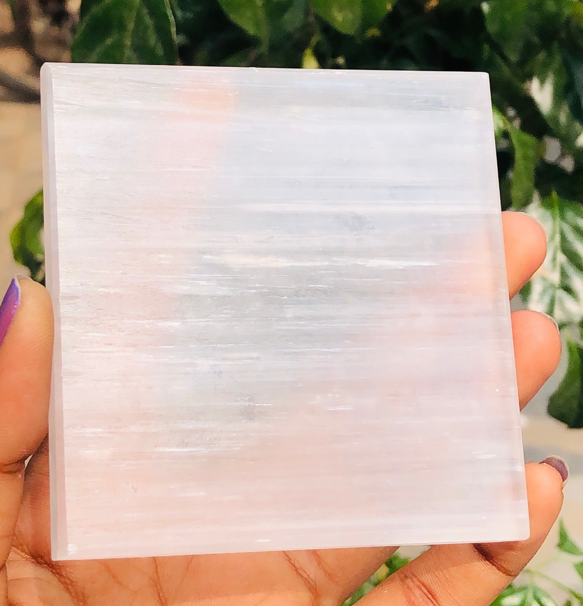 Charming 596.00 Cts Genuine Selenite Healing Crystal Gemstone Premium Plate