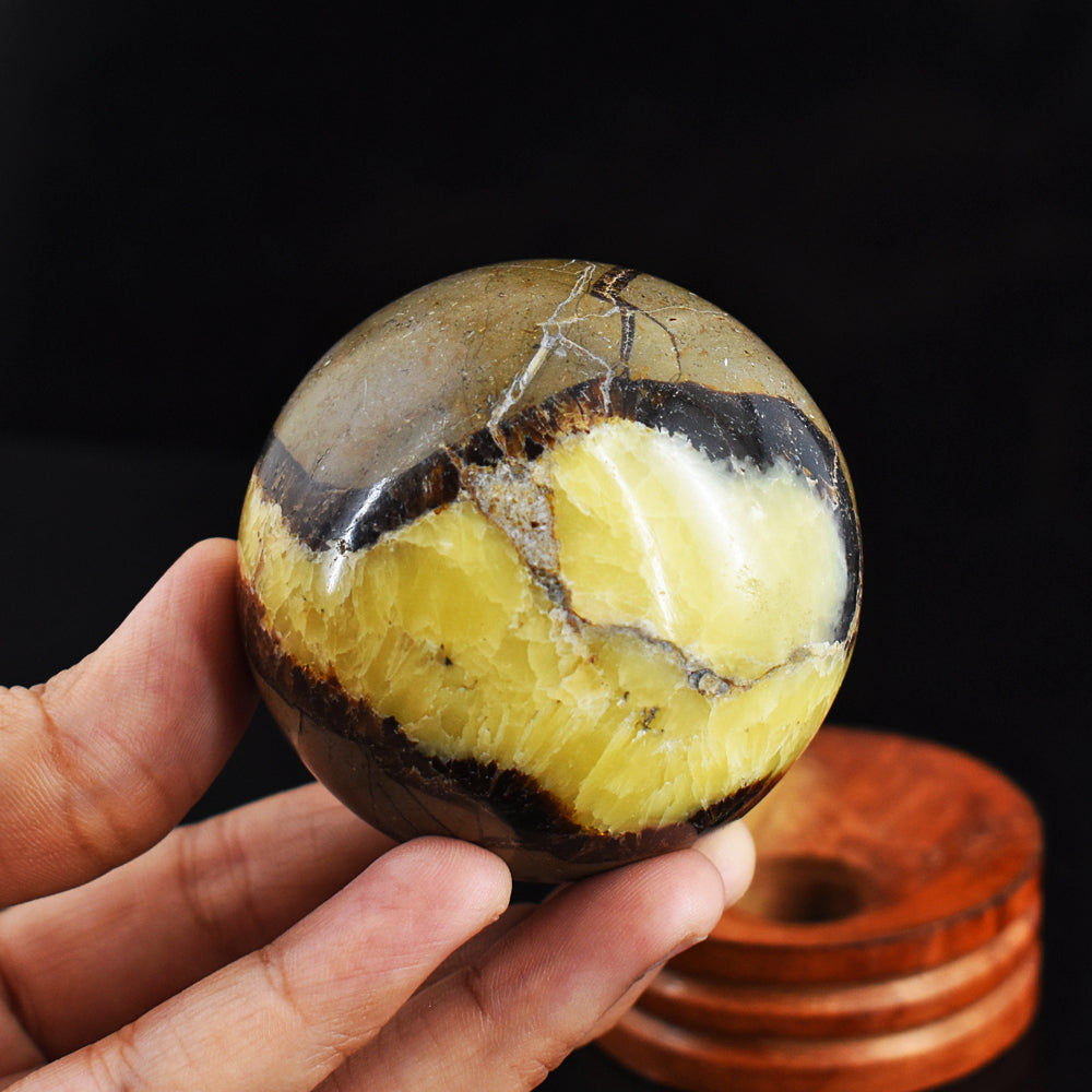 Beautiful 1392.00  Cts  Genuine  Septarian Agate  Hand  Carved  Crystal  Healing  Sphere