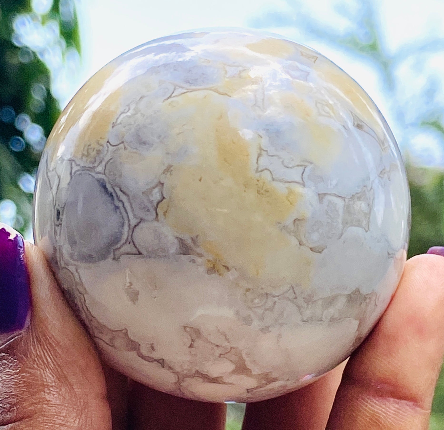 Awful 1050.00 Cts Genuine Cobra Jasper Hand Carved Healing Crystal Gemstone Sphere
