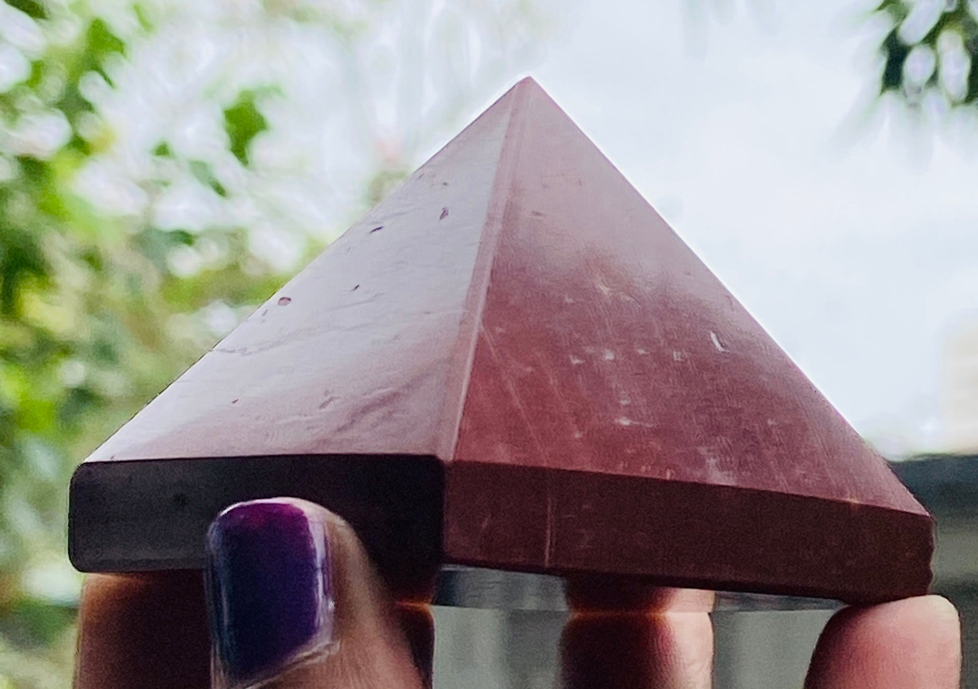 Lovely 573.00 Cts Genuine Red Jasper Crystal Specimen Healing Divine Pyramid