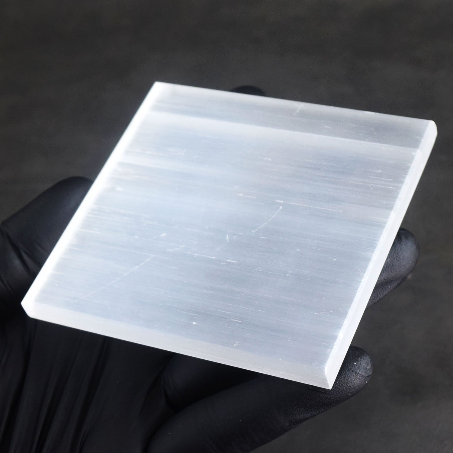 Awful 590.00 Cts Genuine 3 Inches Selenite Healing Gemstone Coaster Crystal