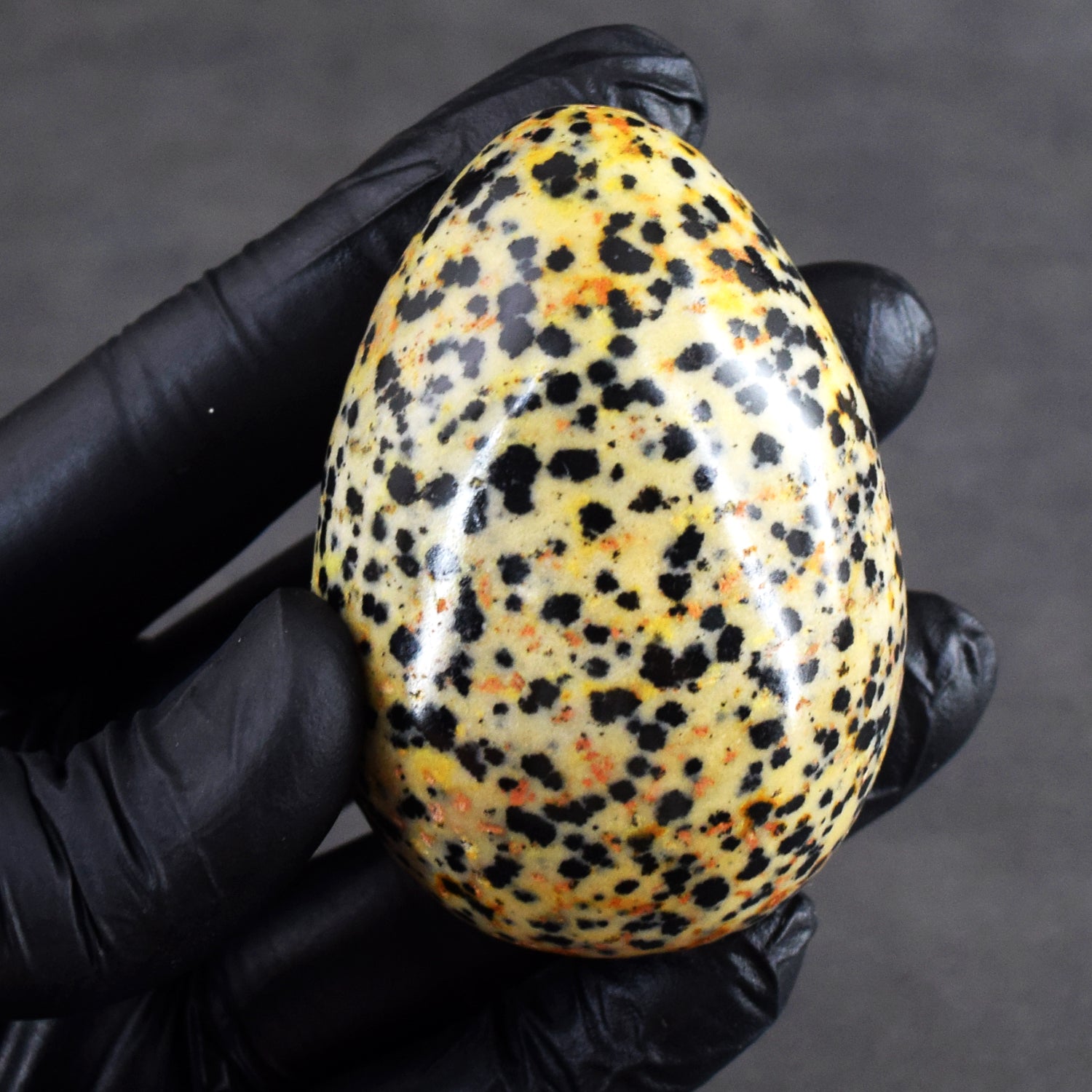 Artisian 782.00 Cts Genuine Dalmation Jasper Premium Crystal Healing Egg