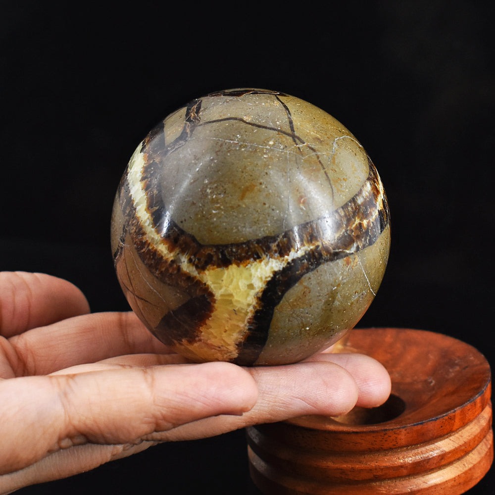 Beautiful 1392.00  Cts  Genuine  Septarian Agate  Hand  Carved  Crystal  Healing  Sphere