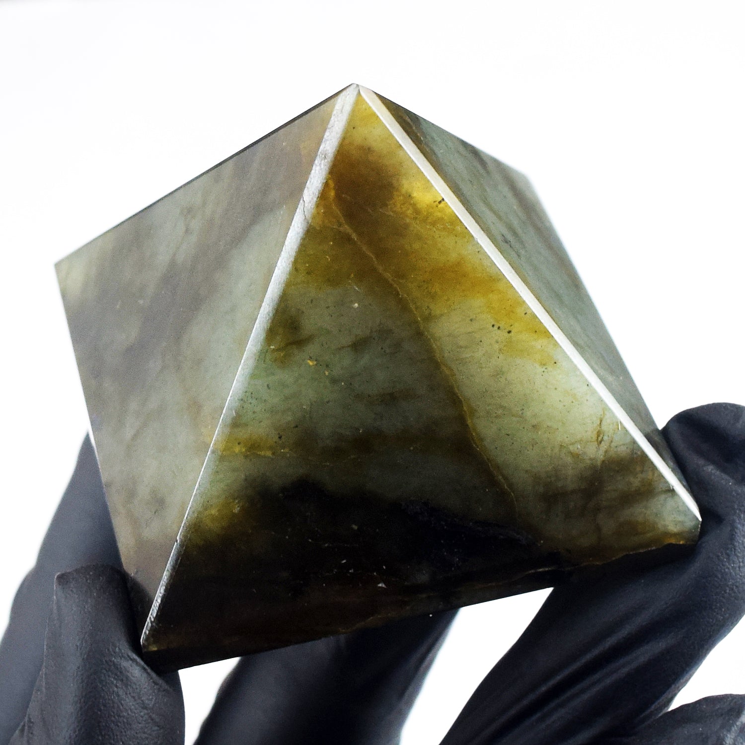 Beautiful 684.00 Cts Genuine Labradorite Crystal Specimen Healing Divine Pyramid