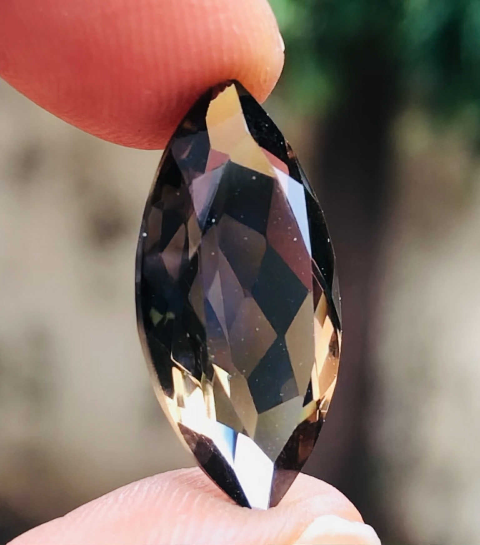 Gorgeous 6.00 Cts Genuine Smoky Quartz Faceted Loose Gemstone