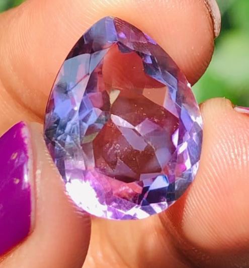 Gorgeous 11.00 Cts Genuine Amethyst Faceted Loose Gemstone