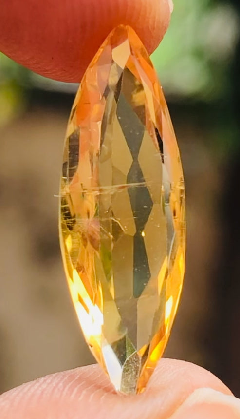 Exclusive 5.00 Cts Genuine Citrine Faceted Loose Gemstone