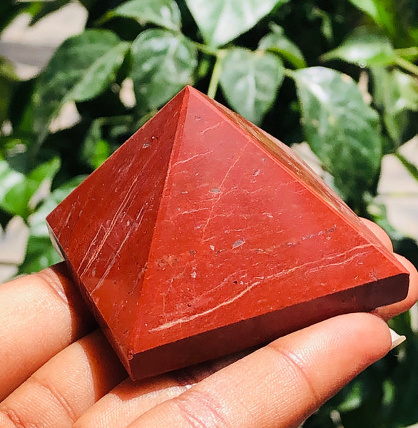 Lovely 468.00 Cts Genuine Red Jasper Crystal Specimen Healing Divine Pyramid