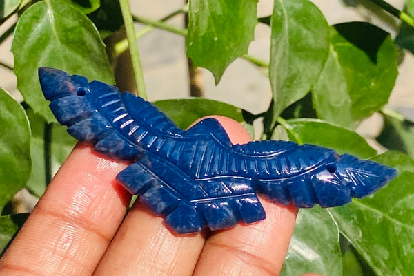 Best Ever 44.00 Cts Genuine Blue Sodalite Hand Carved Premium Crystal Eagle
