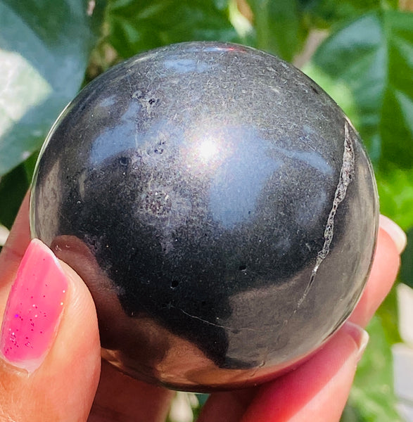 Natural 824.00 Carats  Genuine  Black  Spinel  Hand  Carved Crystal Healing Gemstone Sphere