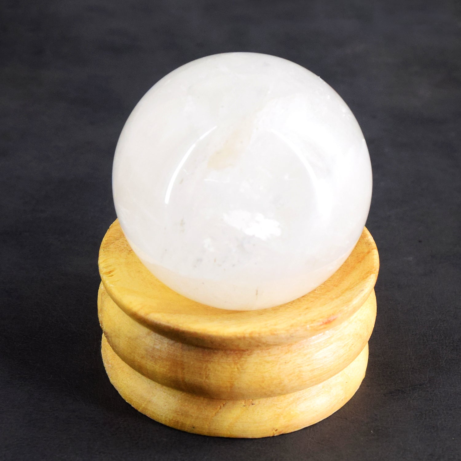 Elegant 884.00  Carats  Genuine  White Quartz  Hand  Carved  Crystal  Healing  Gemstone  Sphere