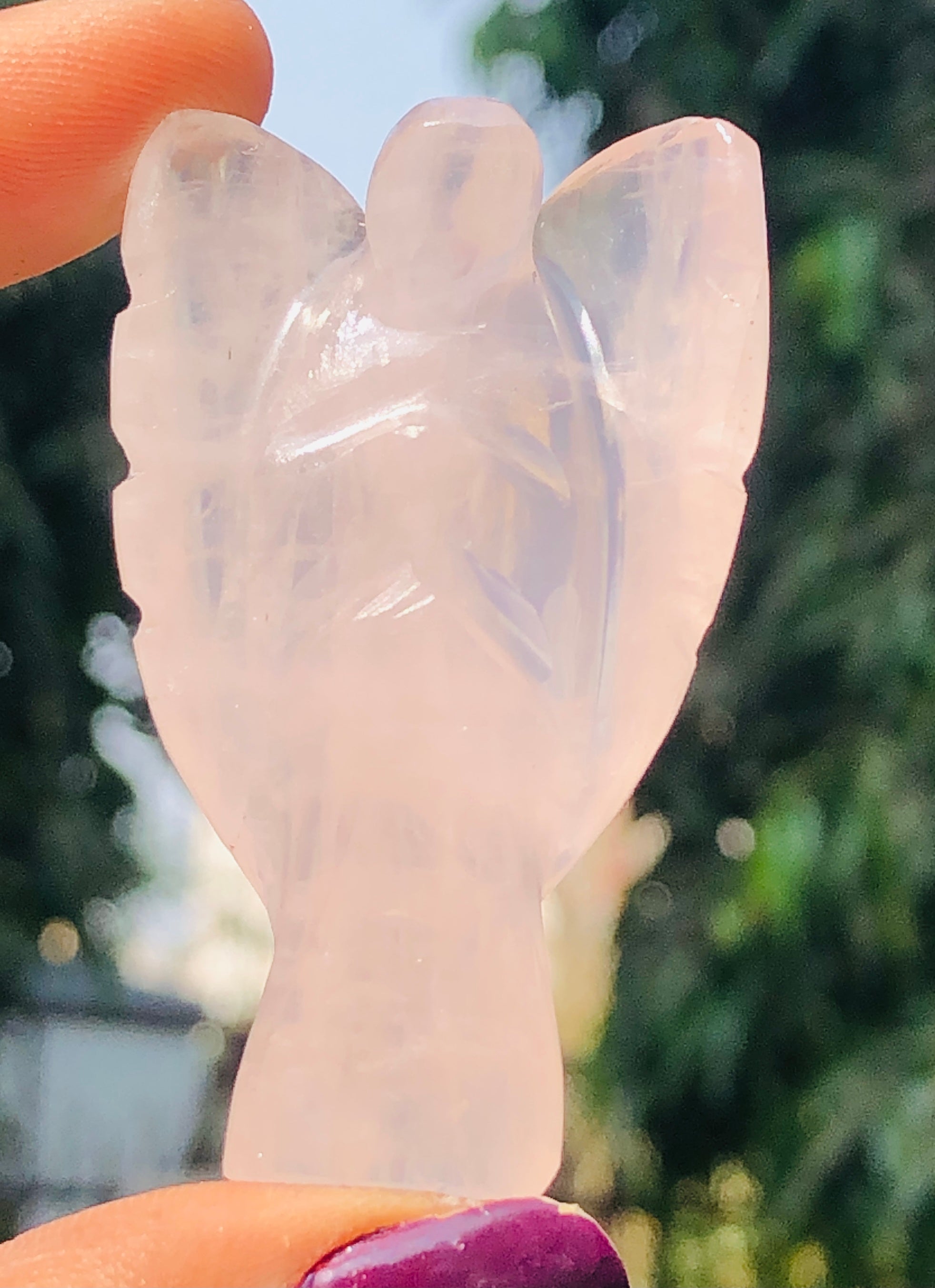 Awesome  129.00 Cts Genuine Pink Rose Quartz Healing Premium Divine Crystal Angel