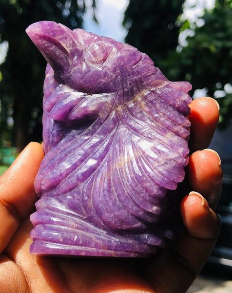 Genuine 1429.00 Carats Lepidolite Hand Carved Eagle 2026  Collection