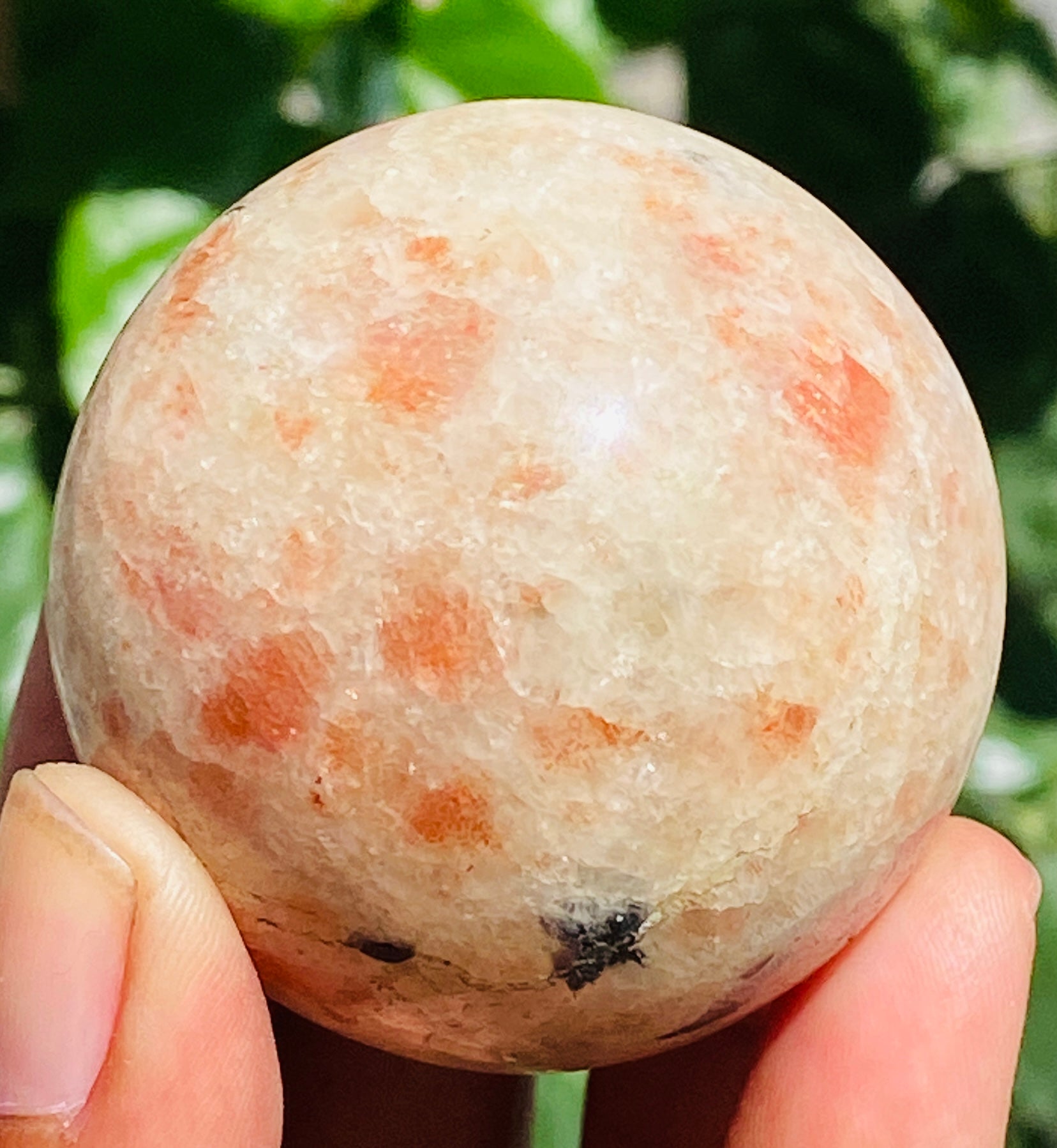 Pleasing 516.00 Carats Genuine Sunstone Hand Carved Crystal Healing Gemstone Sphere