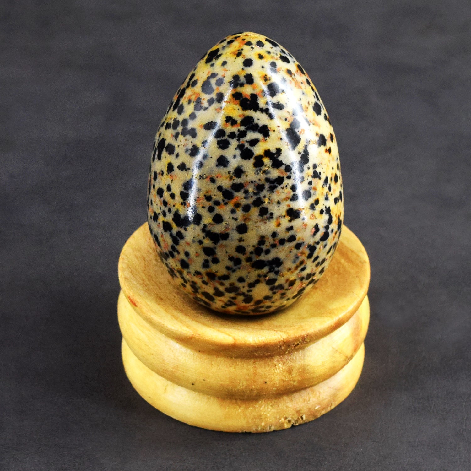 Artisian 782.00 Cts Genuine Dalmation Jasper Premium Crystal Healing Egg