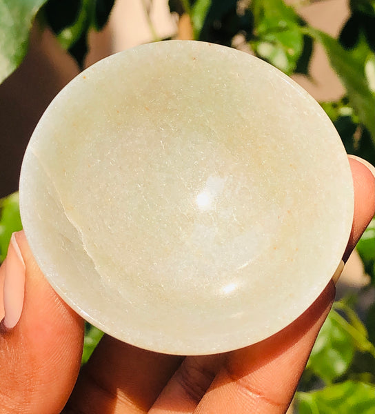 Beautiful 145.00 Carats Genuine Yellow Aventurine Hand Carved Crystal Gemstone Carving Bowl