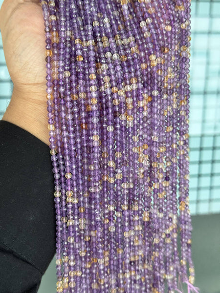 Mega Sale - 100% Genuine Exclusive  Ametrine Faceted Beads Strand