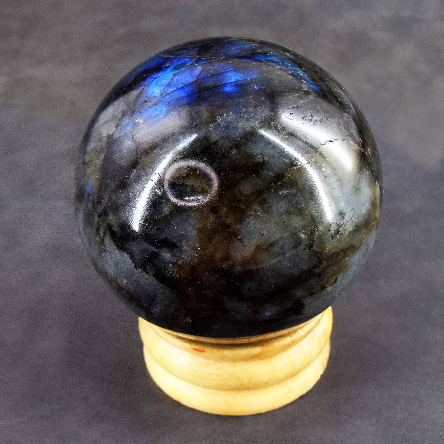 Pleasing 4369.00 Cts Genuine Blue Flash Labradorite Healing Crystal Specimen Premium Sphere