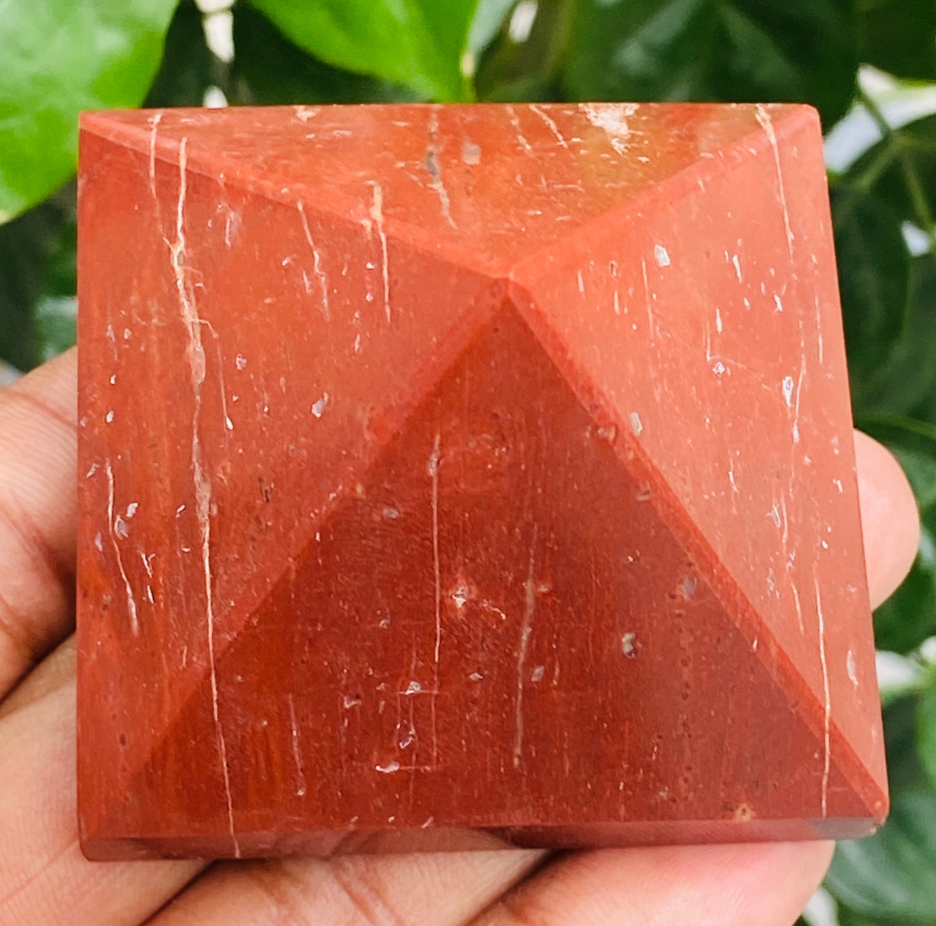 Lovely 573.00 Cts Genuine Red Jasper Crystal Specimen Healing Divine Pyramid