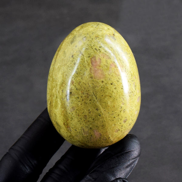 Genuine 992.00 Cts Blood Green Unakite Healing Premium Egg Crystal