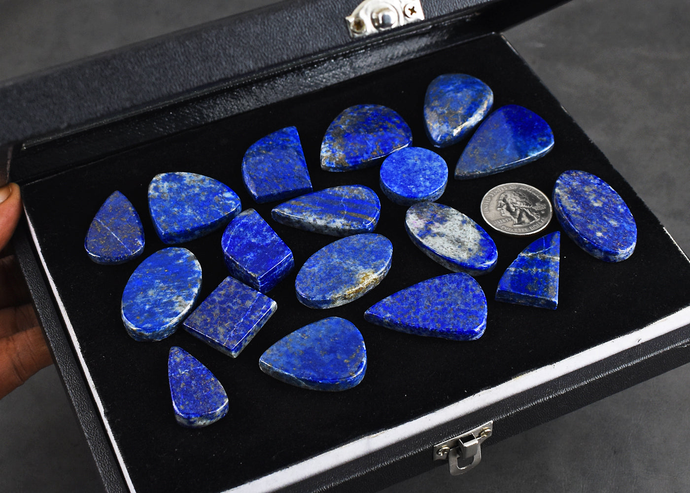 Natural  849.00 Carats  Genuine Lapis Lazuli  Untreated Gemstone Cabochon Lot