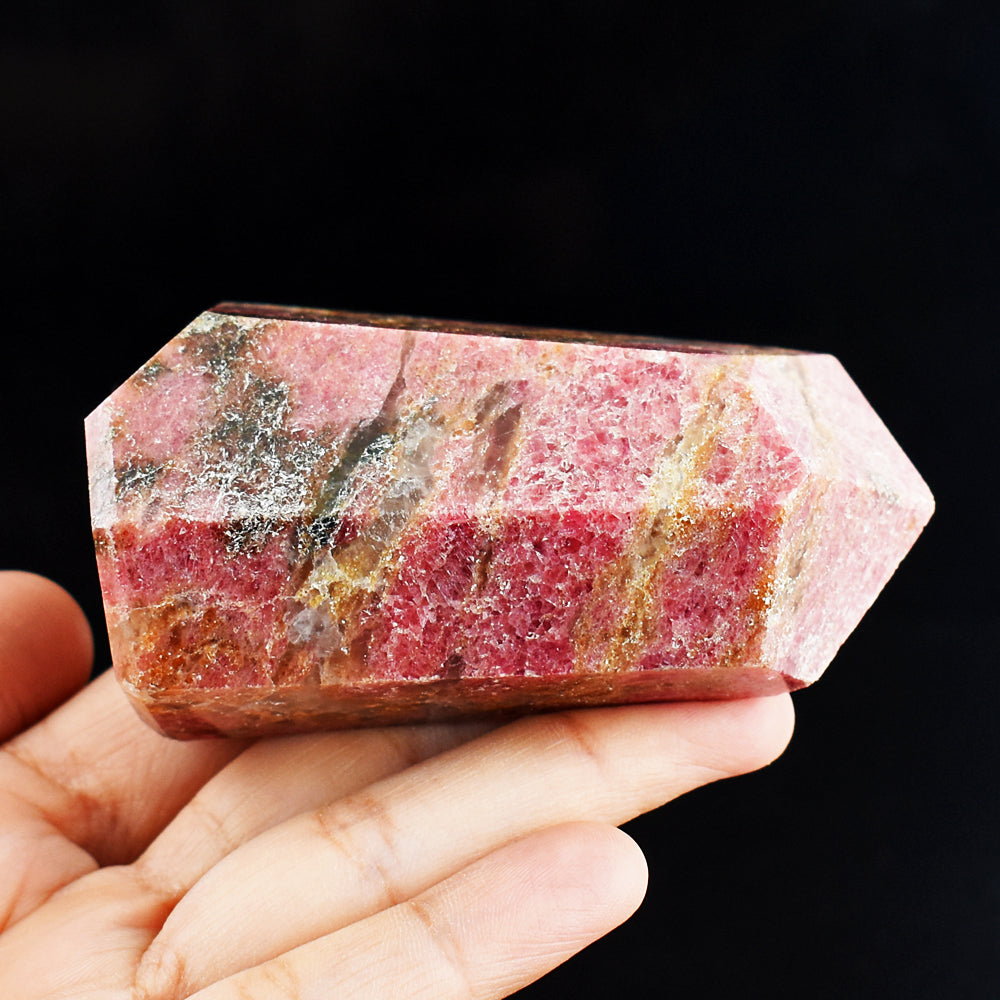 Craftsmen 1580.00 Cts Genuine Rhodonite Free Form Crystal Specimen Gemstone Tower